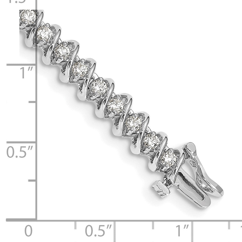 14k White Gold AAA Diamond Tennis Bracelet
