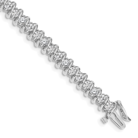 14k White Gold AAA Diamond Tennis Bracelet