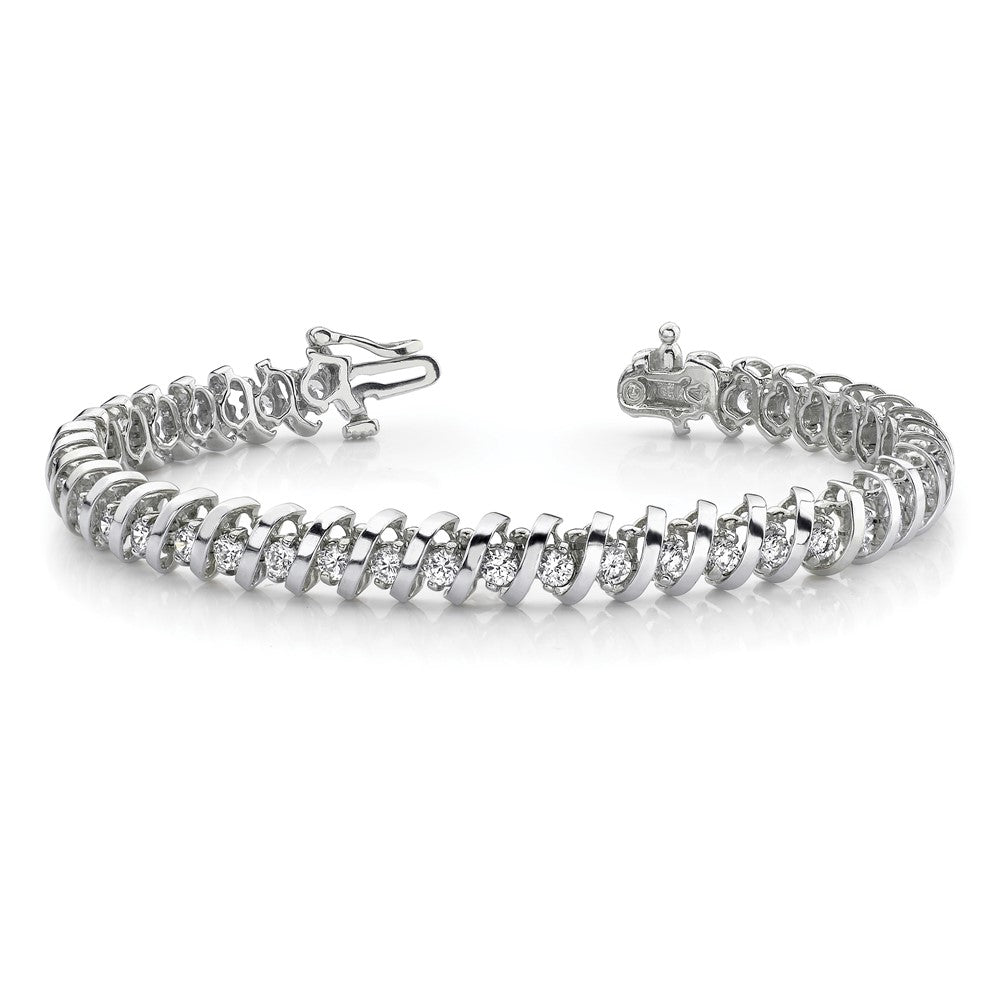 14k White Gold VS Diamond Tennis Bracelet
