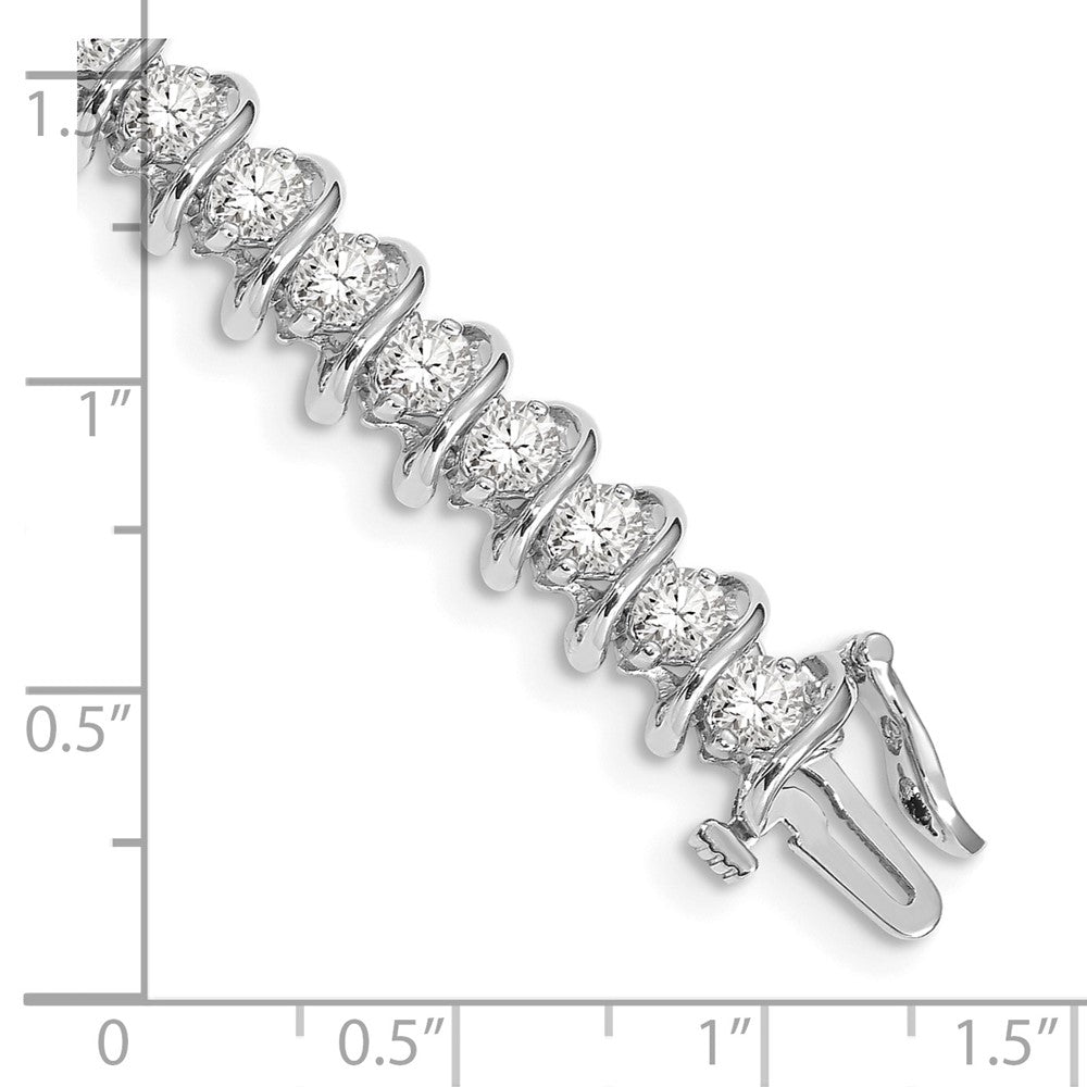 14k White Gold AAA Diamond Tennis Bracelet