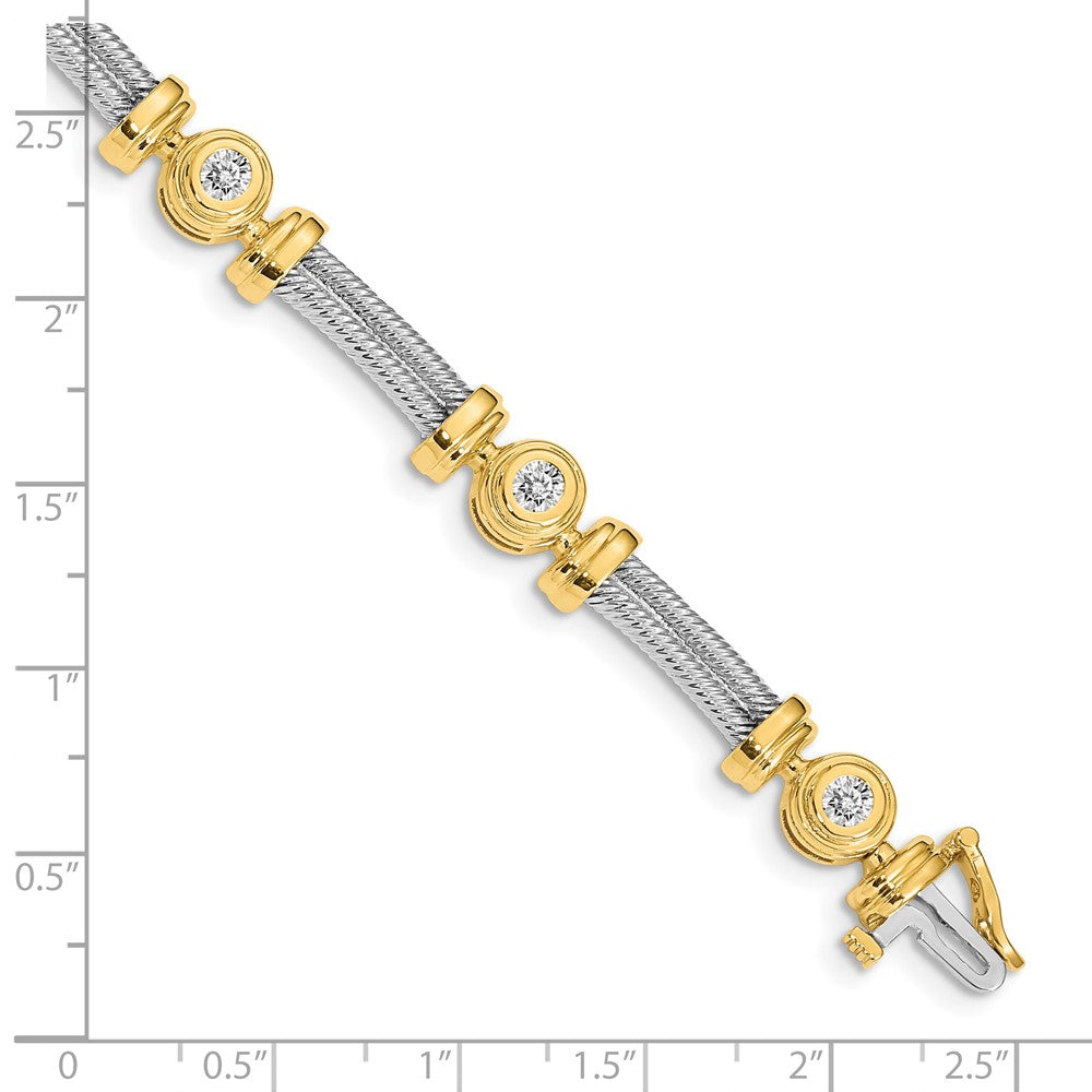14k Two-tone VS Diamond Fancy Bracelet
