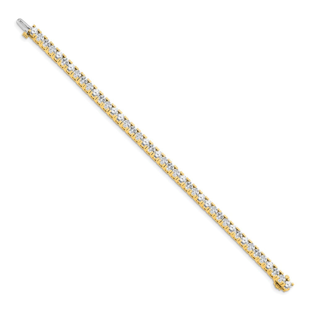 14k Yellow Gold AA Diamond Tennis Bracelet
