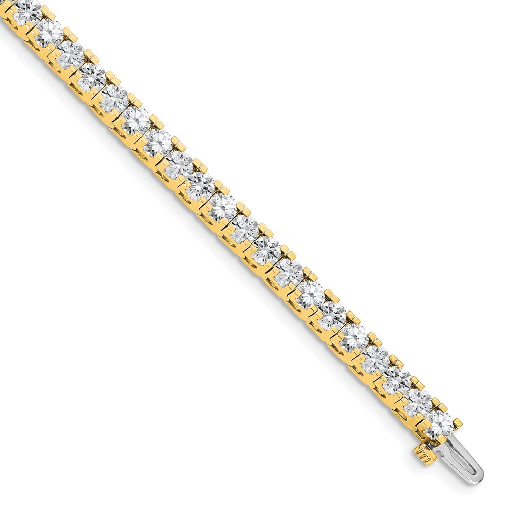 14k Yellow Gold AA Diamond Tennis Bracelet