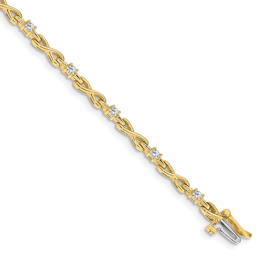 14k A Diamond Tennis Bracelet
