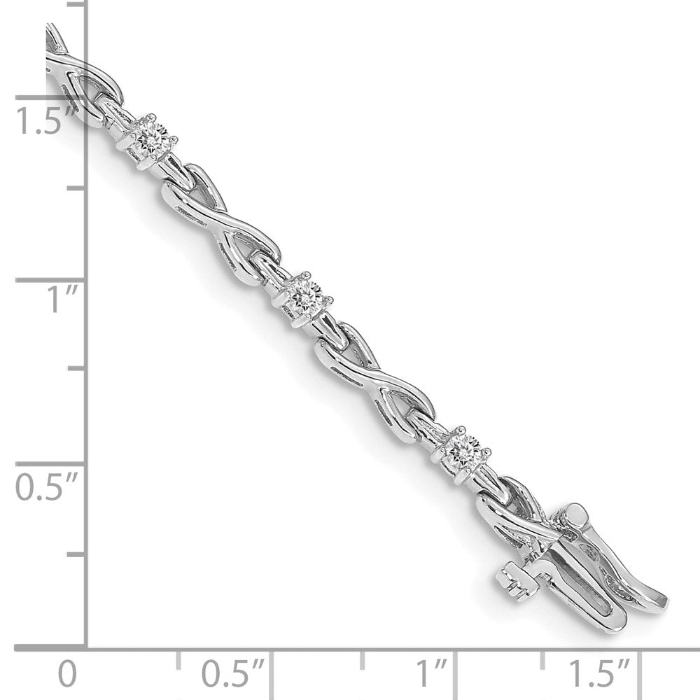 14k White Gold VS Diamond Tennis Bracelet