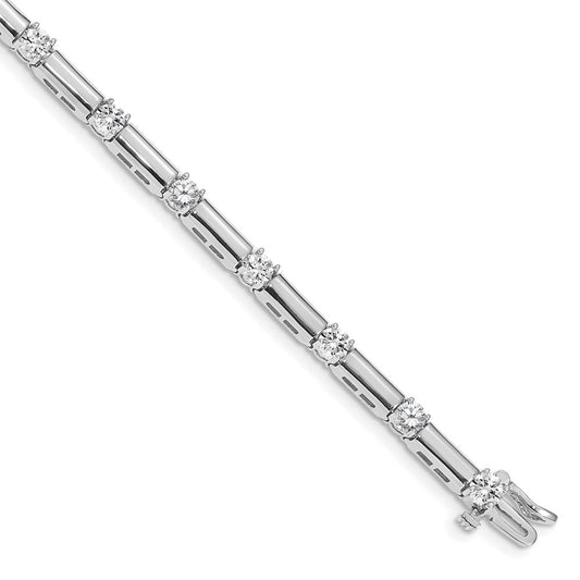 14k White Gold AAA Diamond Tennis Bracelet