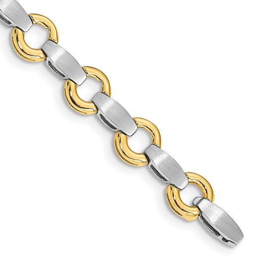 14k Two-tone Holds 13 Stones up to 2.5mm, Add-a-Diamond Bracelet