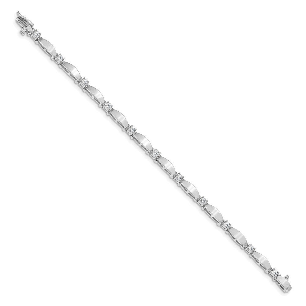14k White Gold AAA Diamond Tennis Bracelet
