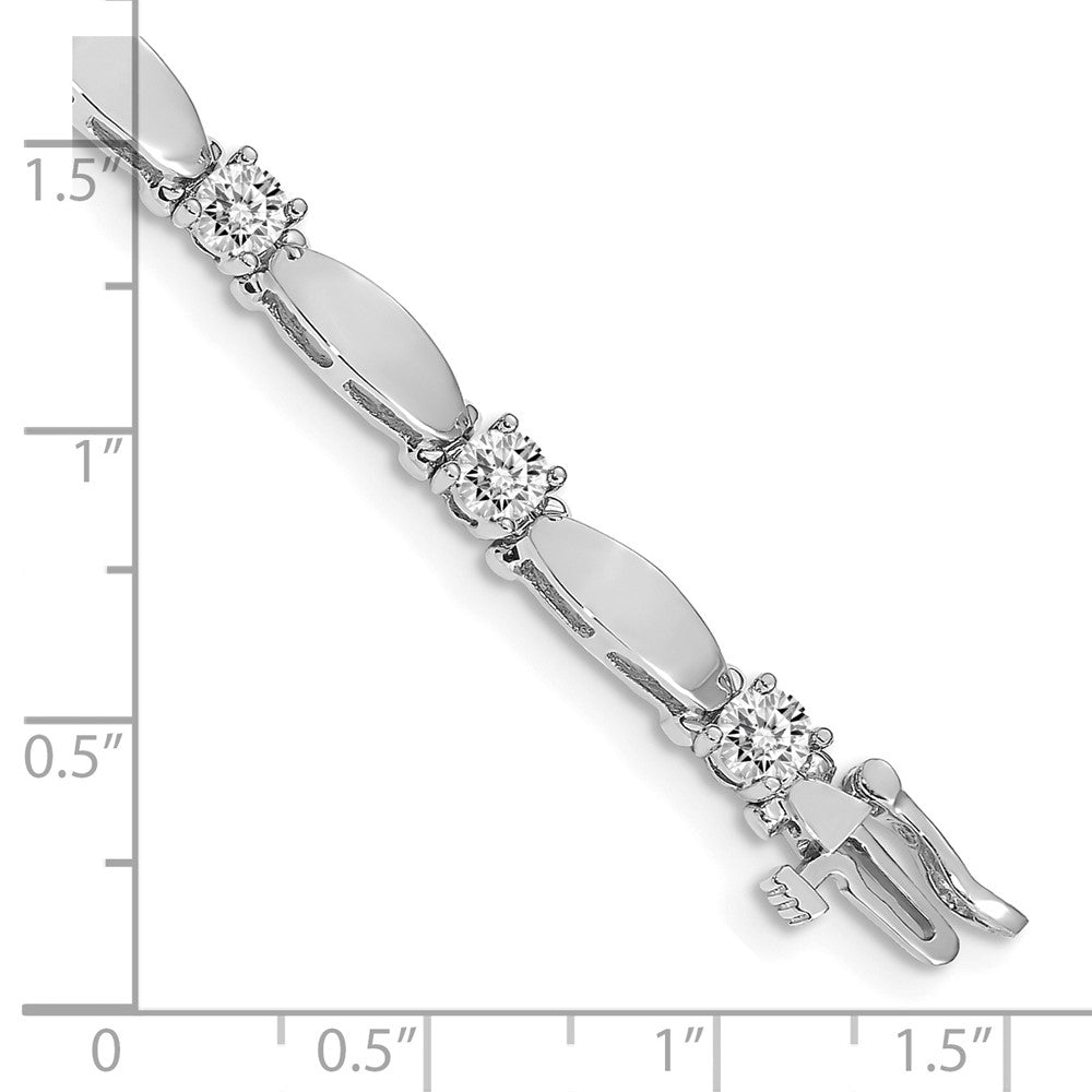 14k White Gold AAA Diamond Tennis Bracelet