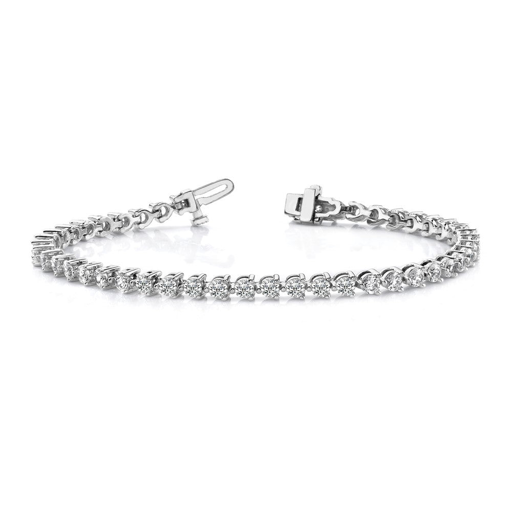 14k White Gold A Diamond Tennis Bracelet