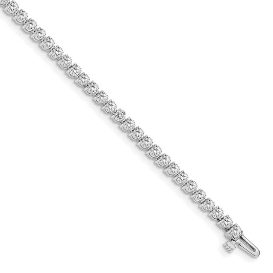 14k White Gold A Diamond Tennis Bracelet