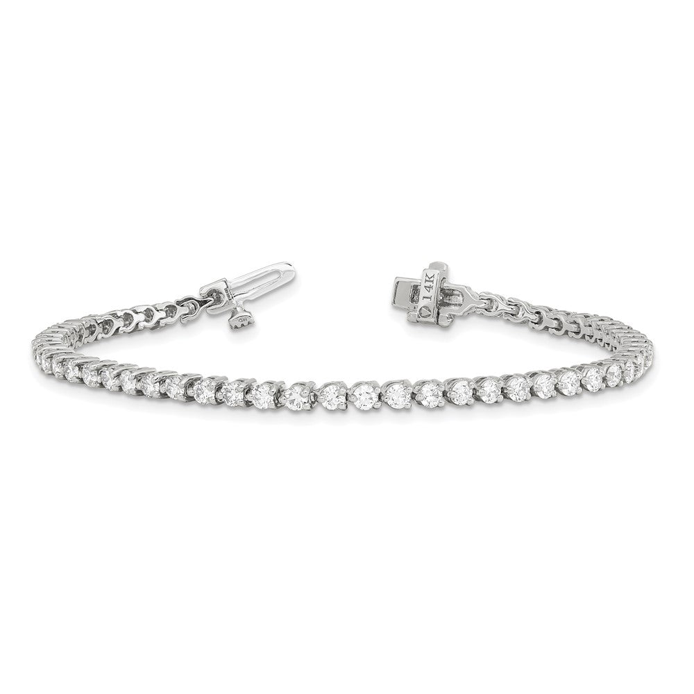 14k White Gold A Diamond Tennis Bracelet