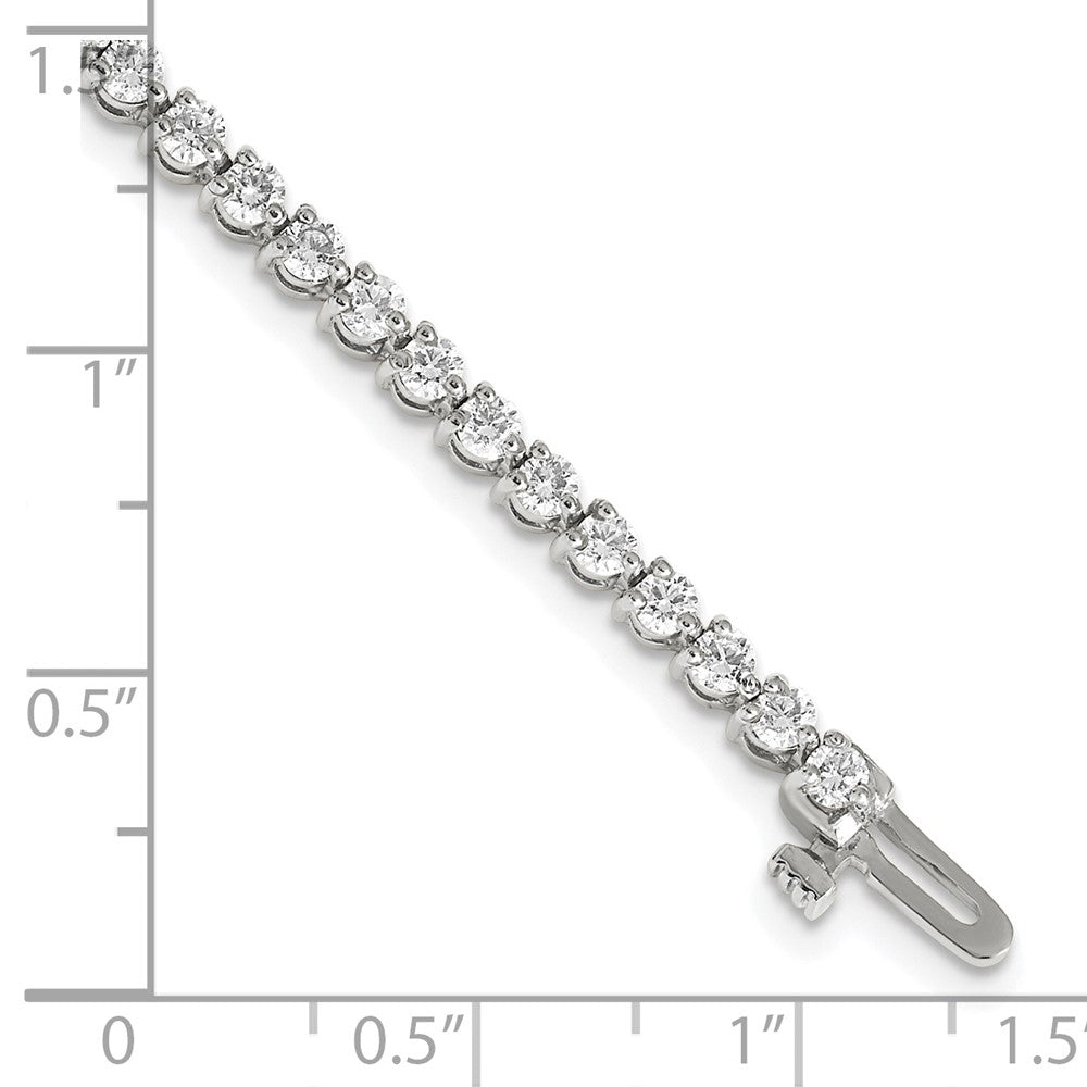 14k White Gold A Diamond Tennis Bracelet