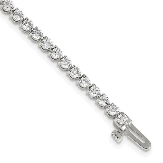 14k White Gold A Diamond Tennis Bracelet