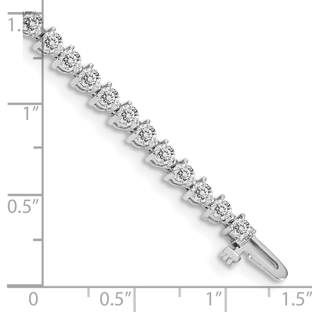 14k White Gold A Diamond Tennis Bracelet