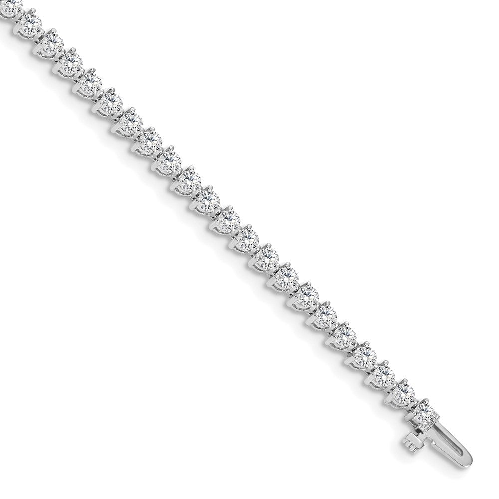 14k White Gold AAA Diamond Tennis Bracelet