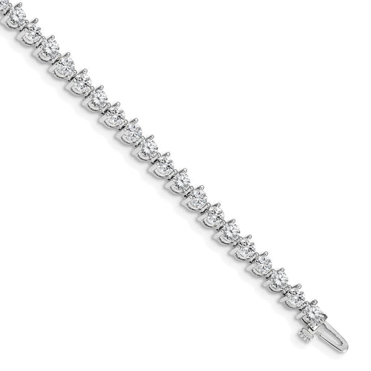 14k White Gold AAA Diamond Tennis Bracelet