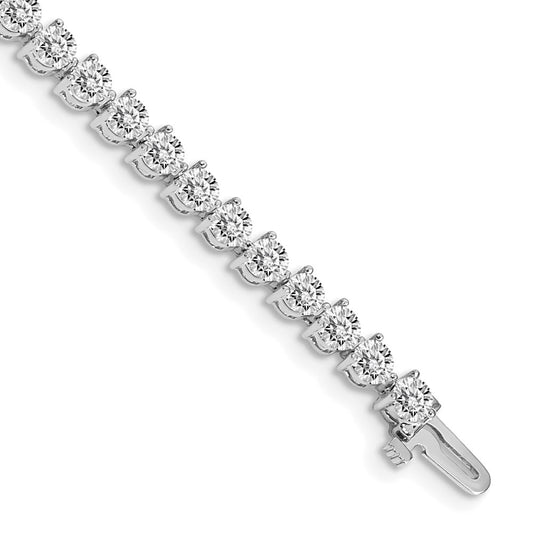 14k White Gold A Diamond Tennis Bracelet
