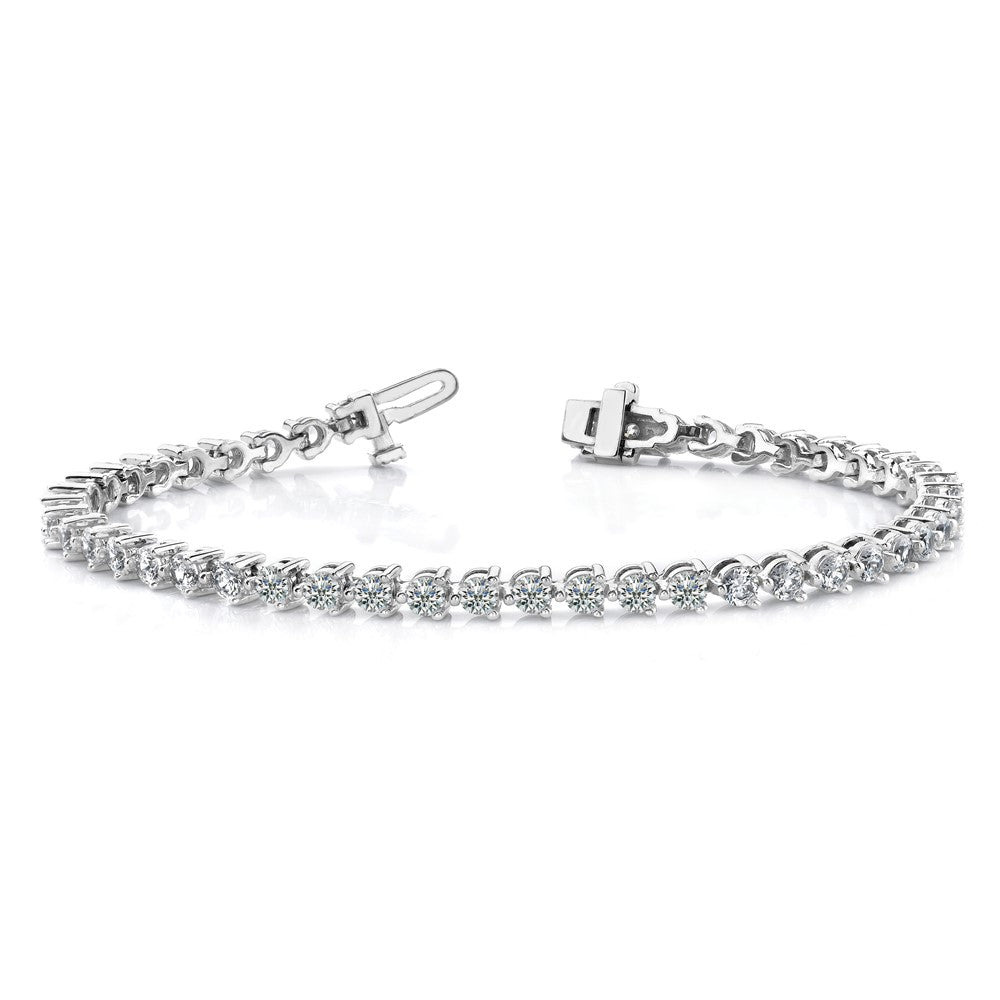14k White Gold AAA Diamond Tennis Bracelet