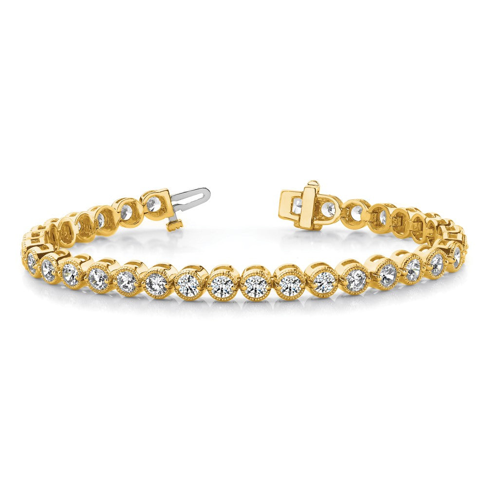 14k Yellow Gold Diamond Tennis Bracelet Mounting