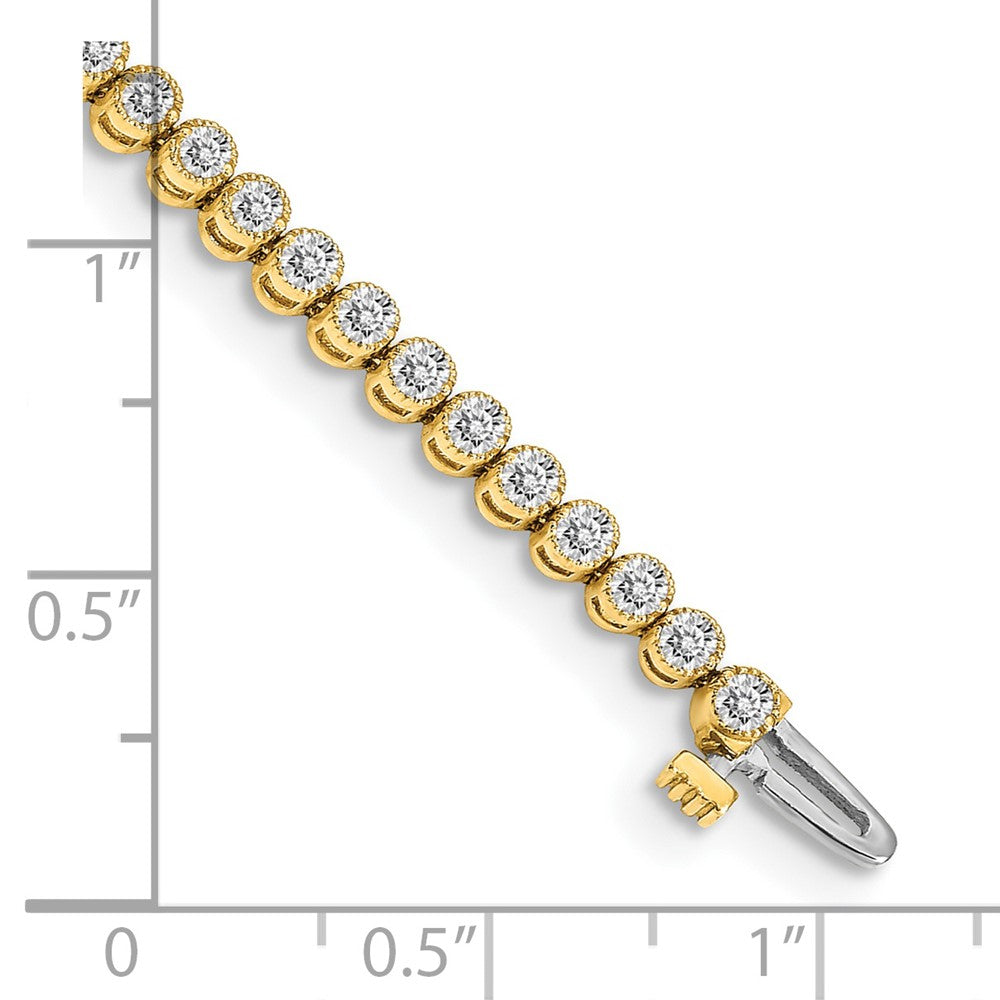 14k Yellow Gold Diamond Tennis Bracelet Mounting