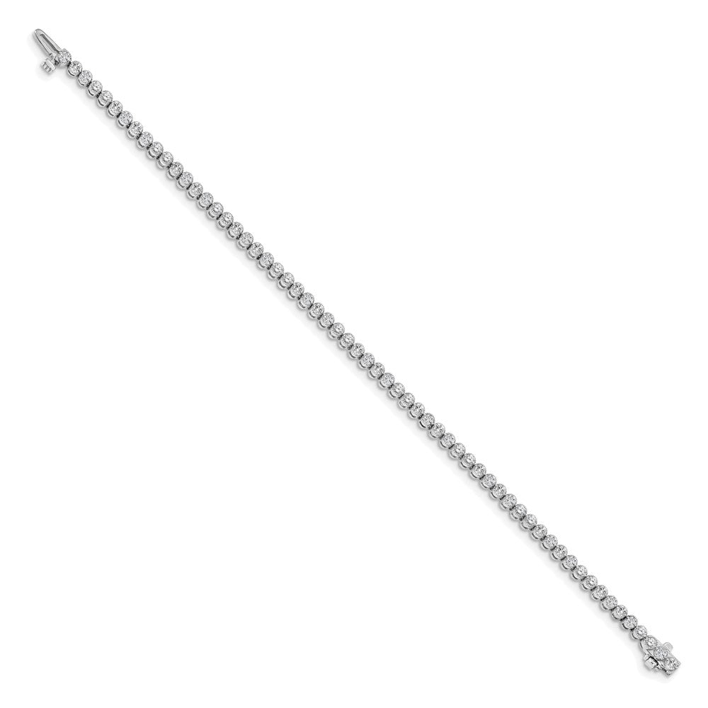 14k White Gold A Diamond Tennis Bracelet