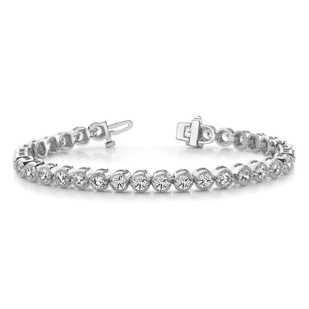 14k White Gold AAA Diamond Tennis Bracelet