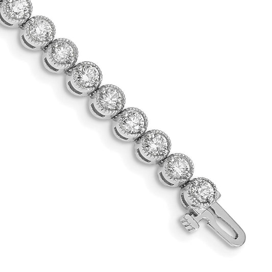 14k White Gold A Diamond Tennis Bracelet