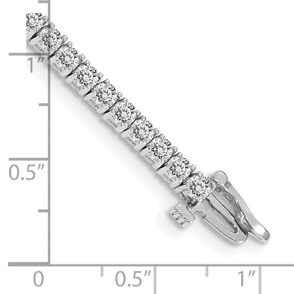 14k White Gold AAA Diamond Tennis Bracelet