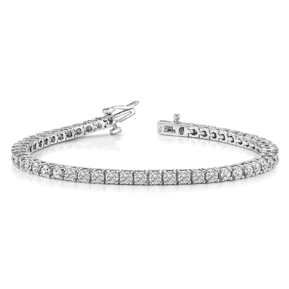 14k White Gold AAA Diamond Tennis Bracelet