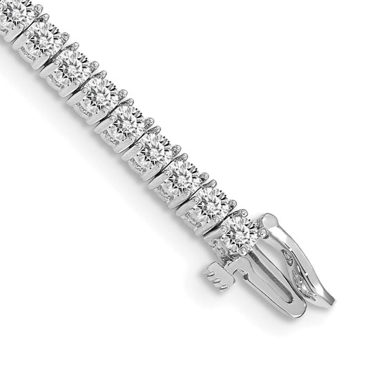 14k White Gold A Diamond Tennis Bracelet