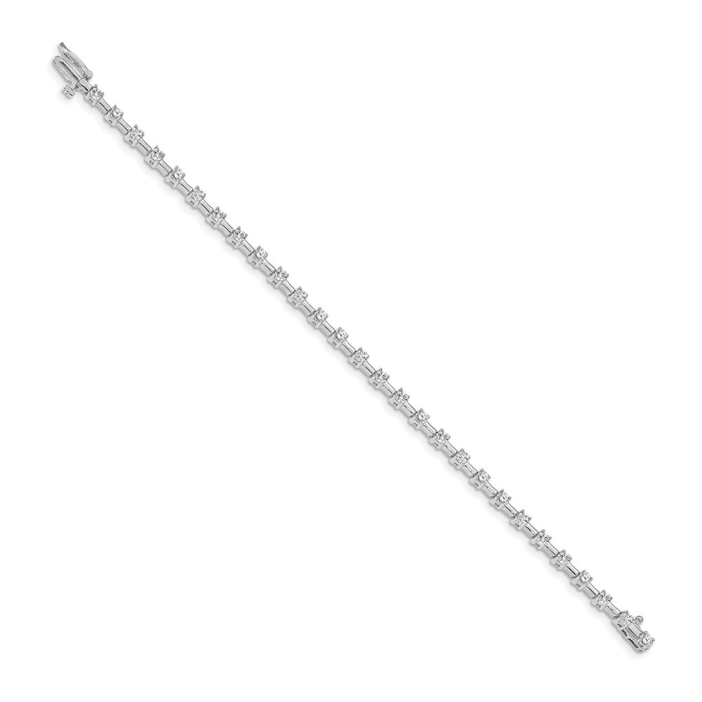 14k White Gold AAA Diamond Tennis Bracelet