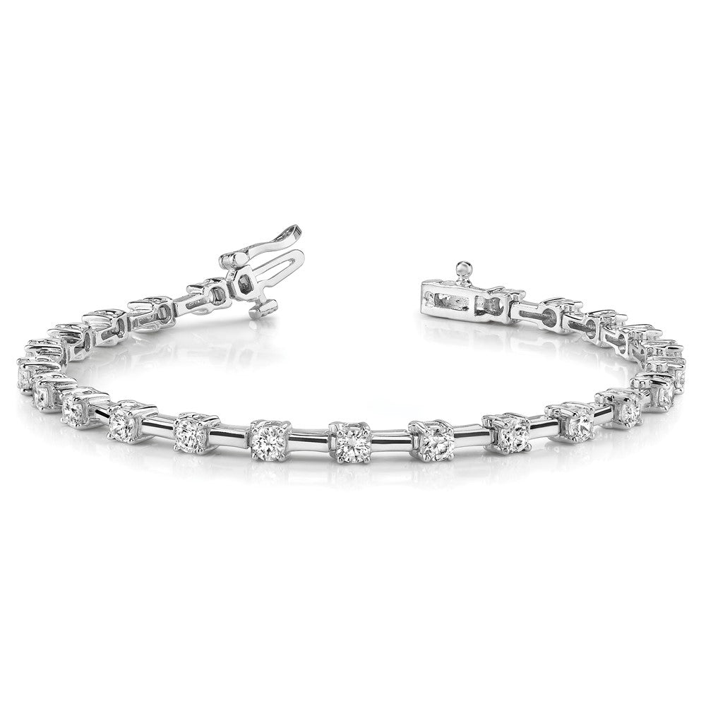 14k White Gold AAA Diamond Tennis Bracelet