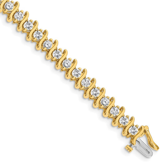 14k AAA Diamond Tennis Bracelet