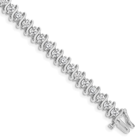 14k White Gold 3.3mm Diamond Tennis Bracelet