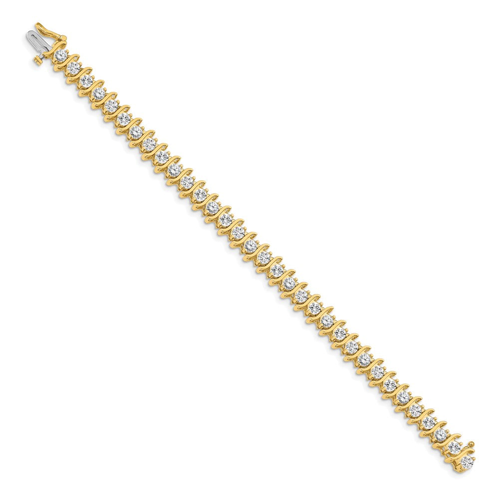 14k Yellow Gold 3.8mm Diamond Tennis Bracelet Mounting