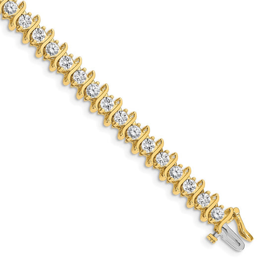 14k AAA Diamond Tennis Bracelet