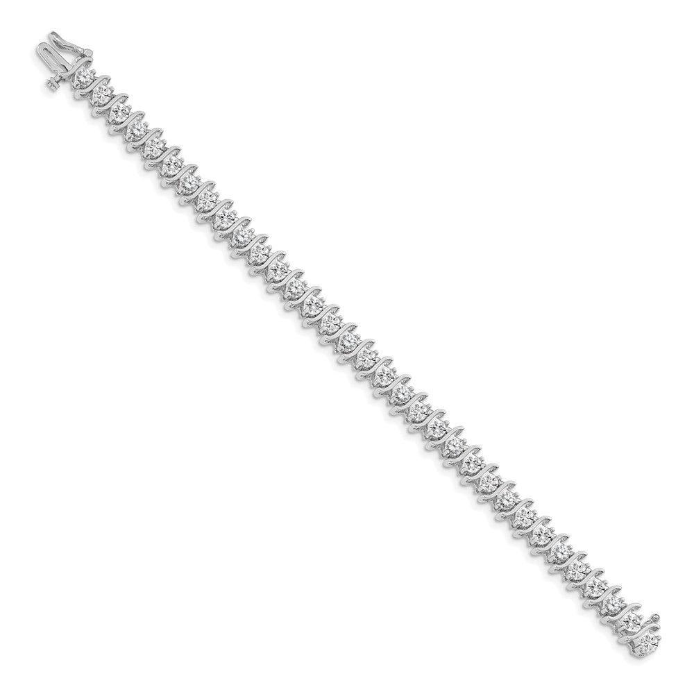14k White Gold 3.8mm Diamond Tennis Bracelet Mounting