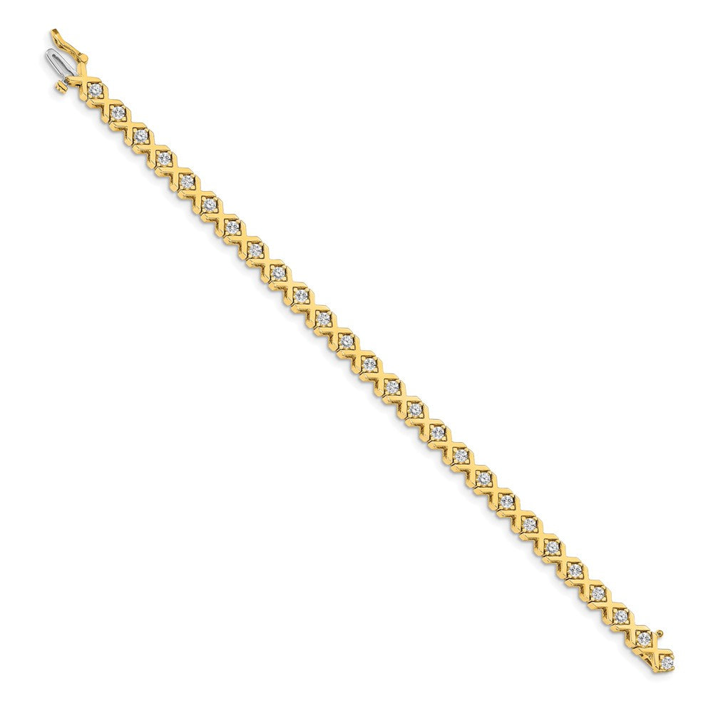 14k AAA Diamond Tennis Bracelet