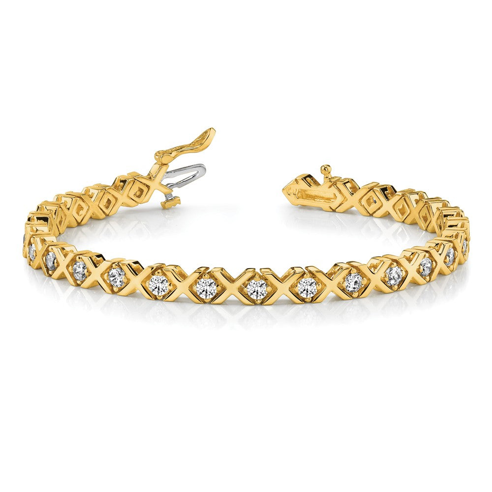14k AAA Diamond Tennis Bracelet