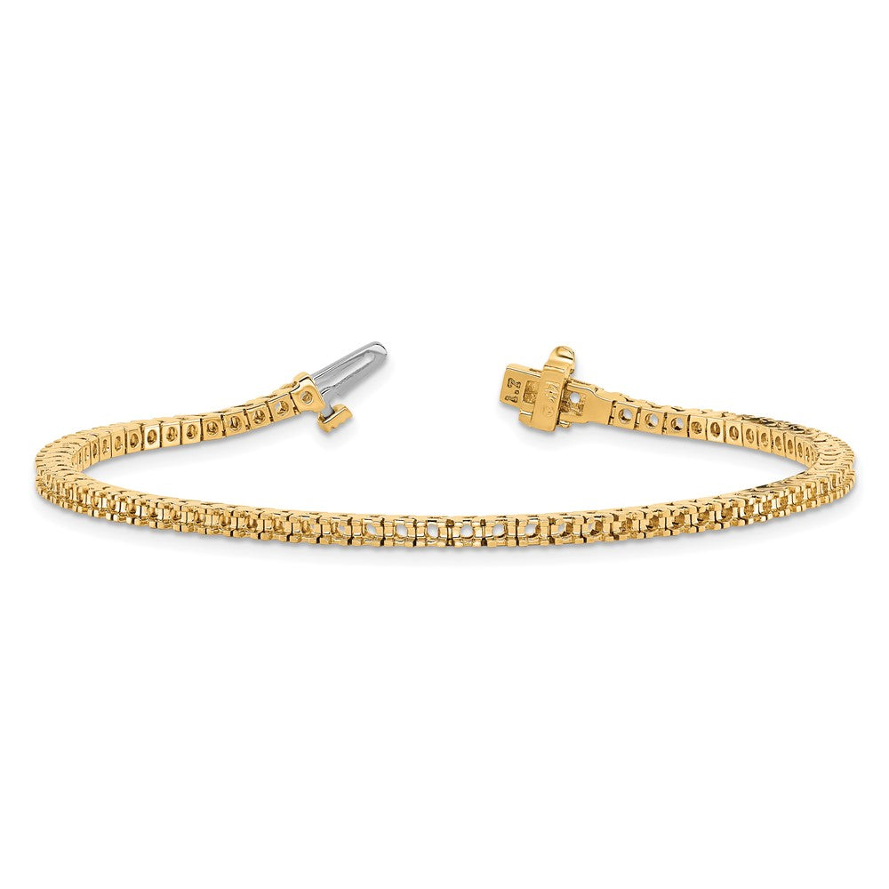 14k Yellow Gold Diamond Tennis Bracelet Mounting