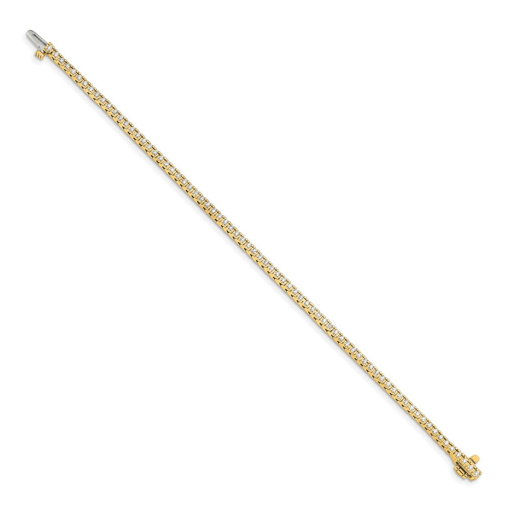 14k Yellow Gold AAA Diamond Tennis Bracelet