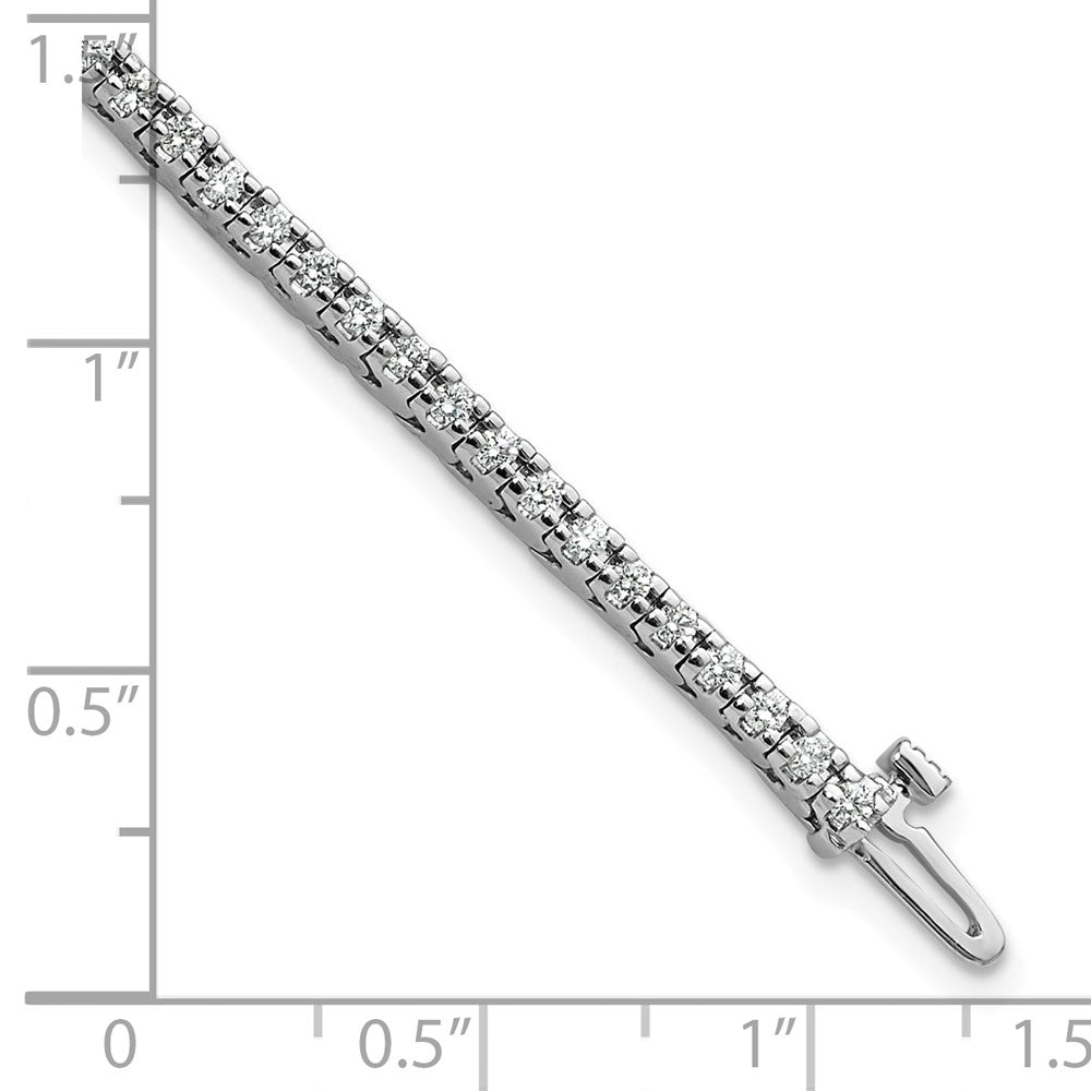 14k White Gold A Diamond Tennis Bracelet