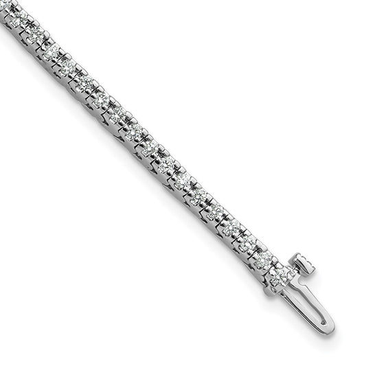 14k White Gold A Diamond Tennis Bracelet