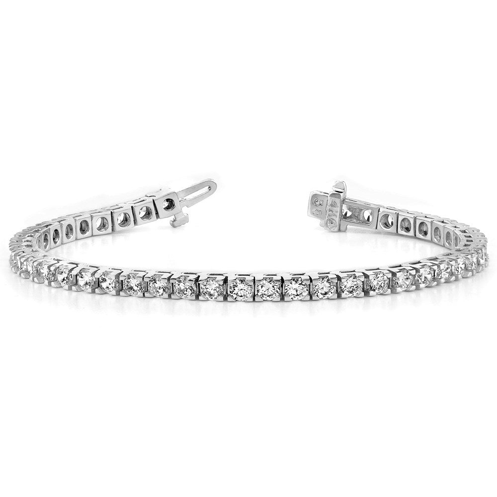 14k White Gold AAA Diamond Tennis Bracelet