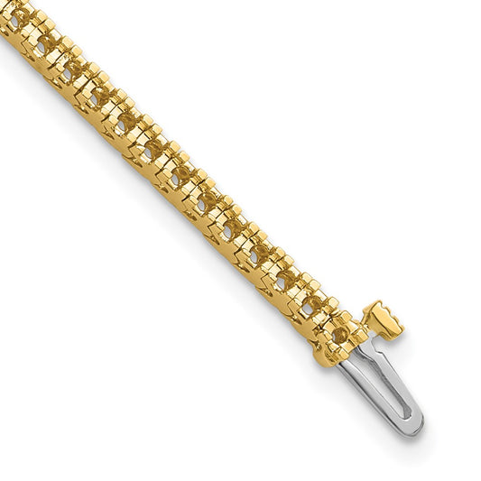 14k Yellow Gold Diamond Tennis Bracelet Mounting