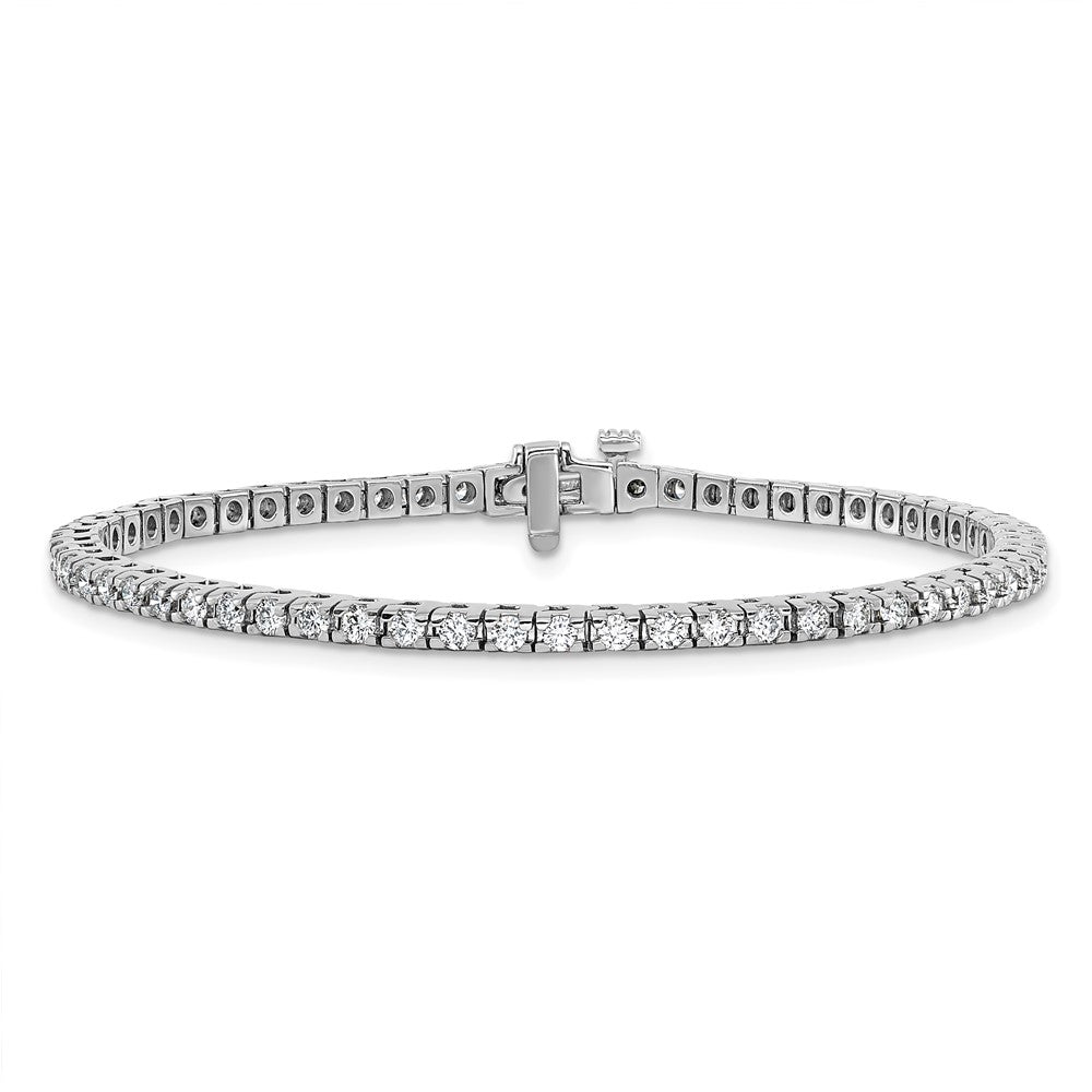 14k White Gold A Diamond Tennis Bracelet