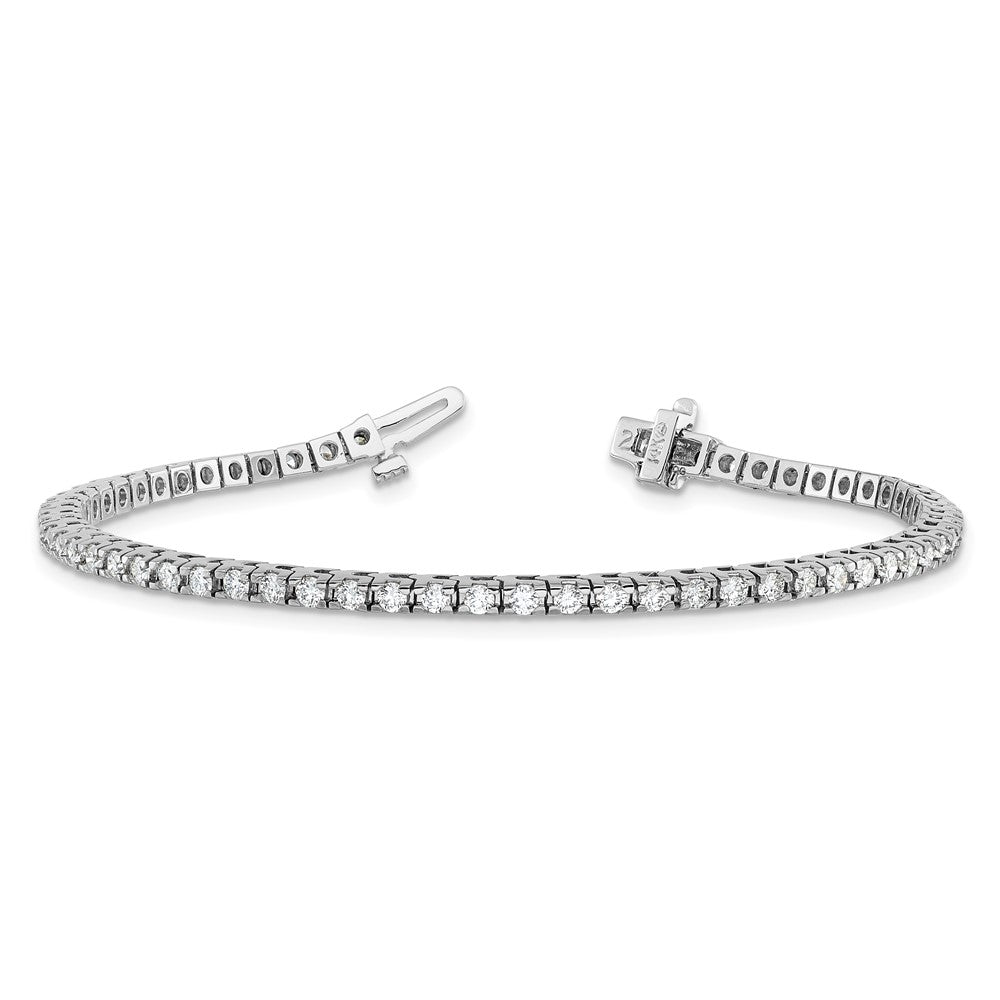 14k White Gold A Diamond Tennis Bracelet