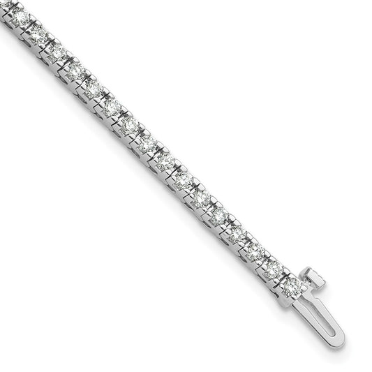 14k White Gold A Diamond Tennis Bracelet