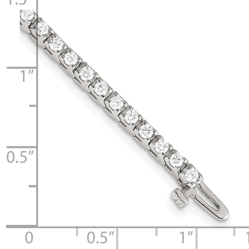 14k White Gold A Diamond Tennis Bracelet